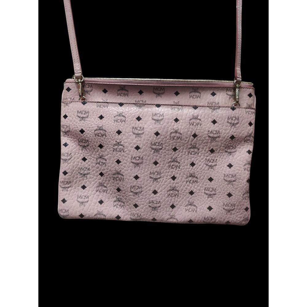 MCM Viseros Authentic medium crossbody pouch original pink